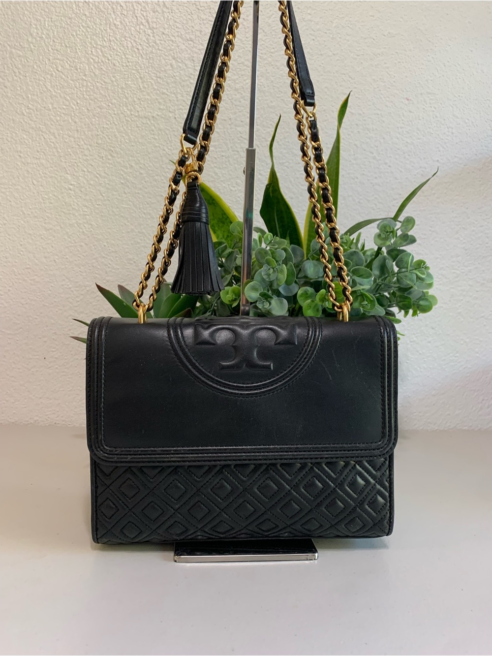 👜💕 Tory Burch Fleming Convertible Shoulder Bag in Black